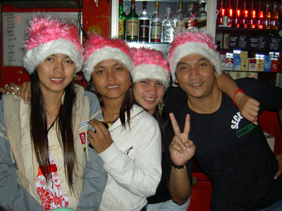 Christmas in Howies bar, Phnom Penh